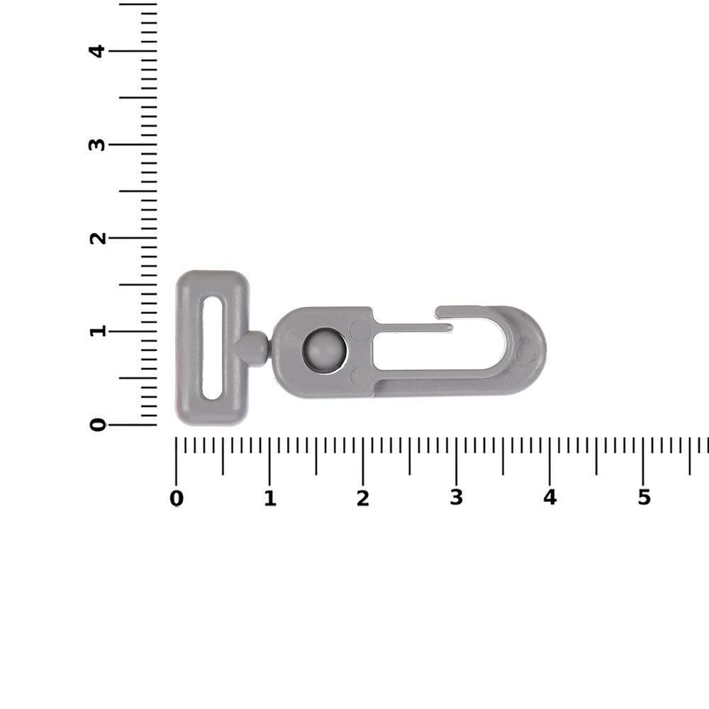 Застежка-карабин Carabine, S, серый-1