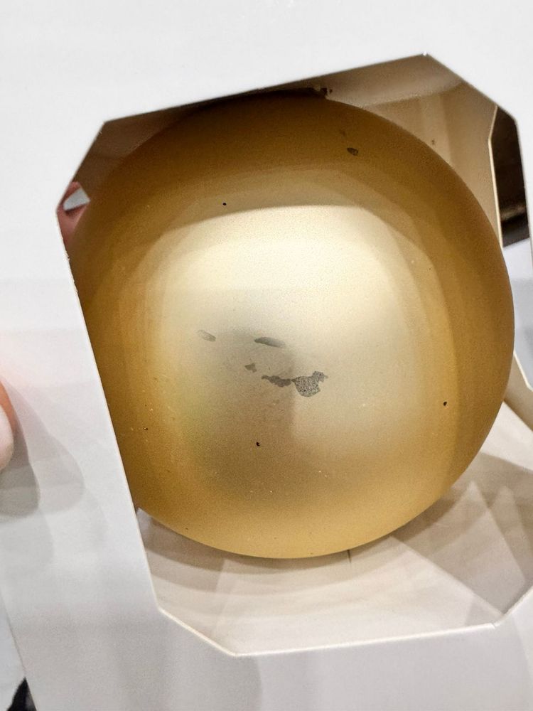 Оформительский шар Finery, 8 см, матовый золотистый-2