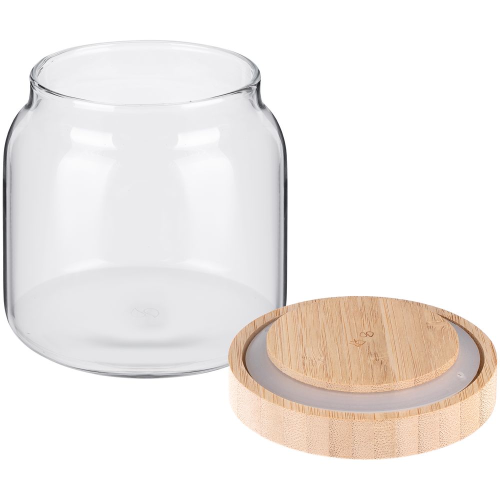 Банка с бамбуковой крышкой Woody S-2