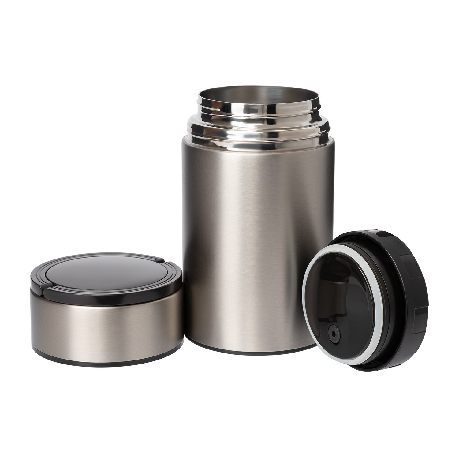 Термос для еды Бенто (Bento), серебряный-7