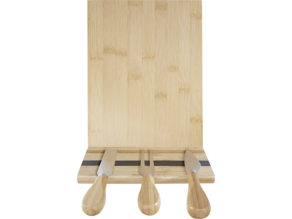 Mancheg Бамбуковая доска для сыра и инструменты, natural-2
