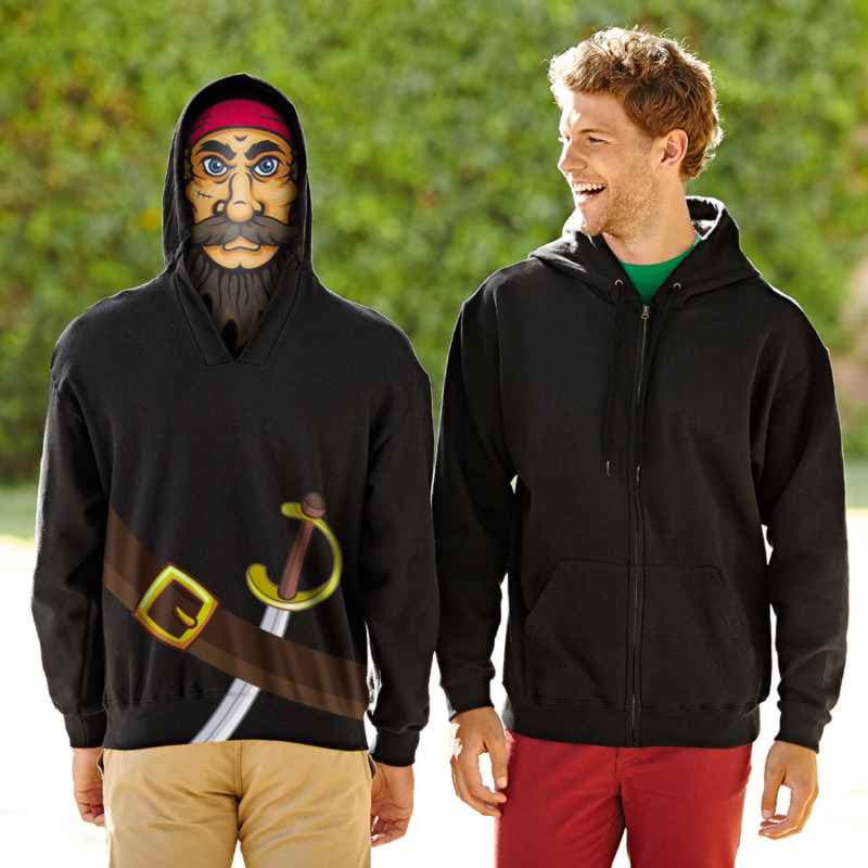 Толстовка мужская UNIQUE HOODIE 280, черный-1