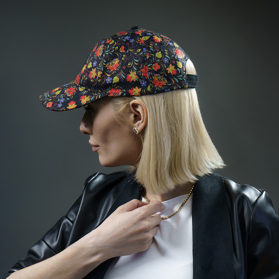 Образец бейсболка CUSTOM MERCH, 5 клиньев, застёжка на липучке, черный-2