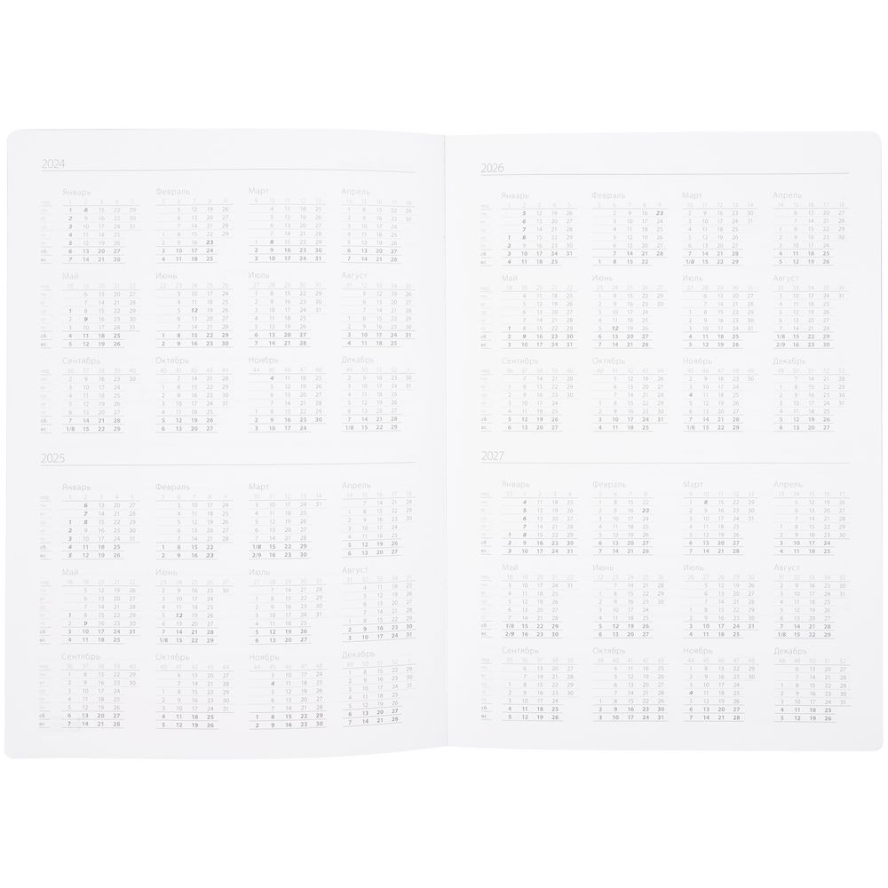 Ежедневник Nebraska Flex, недатированный, бордовый с серебристым-2