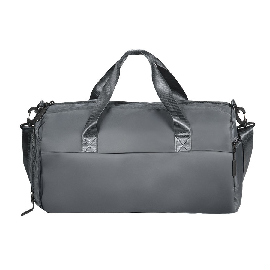 Сумка спортивная "Gym"; серая; 45х21х20 см; полиэстер, темно-серый-5