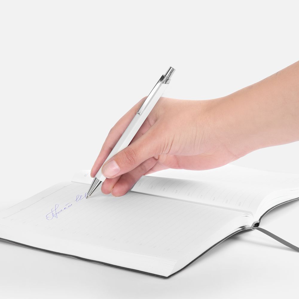 Ручка шариковая Alumno, белая-3