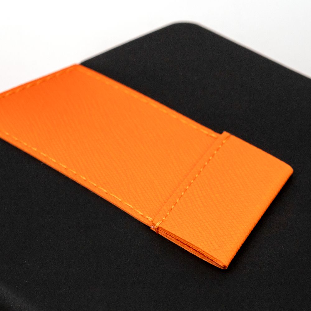 Ежедневник Bookmark, недатированный, черный с оранжевым-3