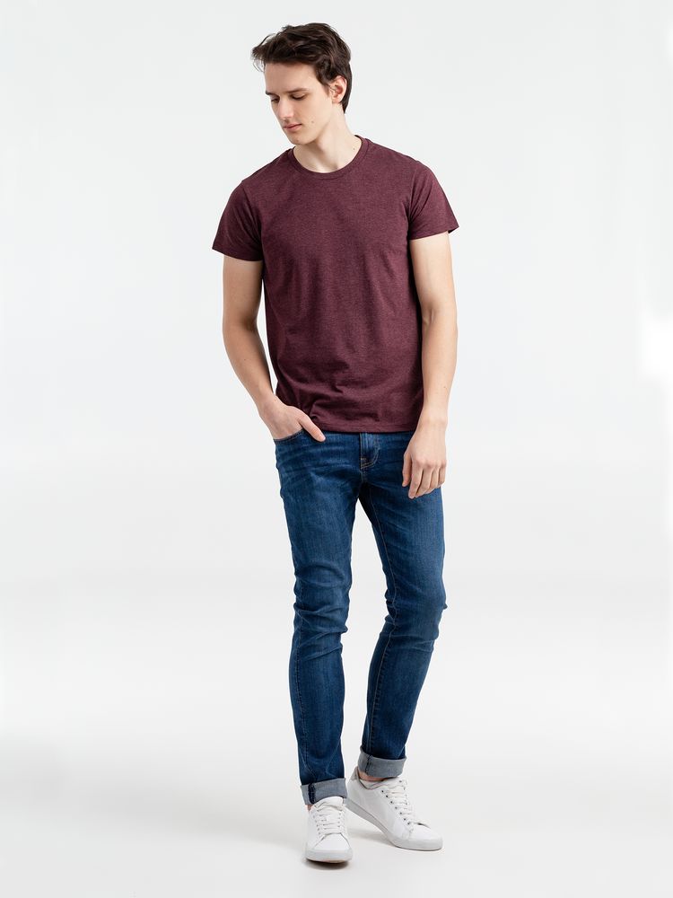 Футболка мужская Regent Fit 150, бордовый меланж-3