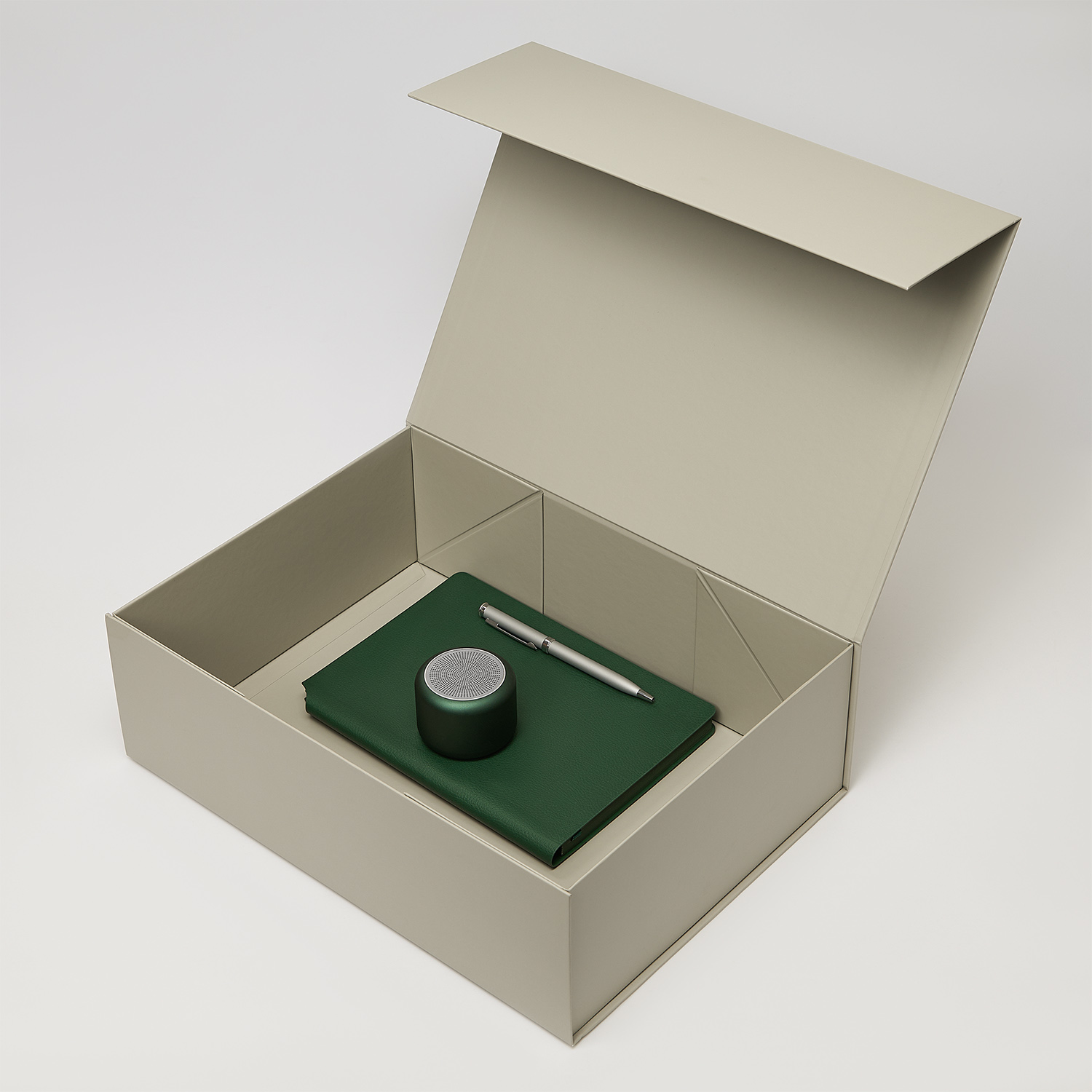 Подарочный набор Пэшн, Молто (Passion, Molto), зеленый (колонка, ежедневник, ручка)-0