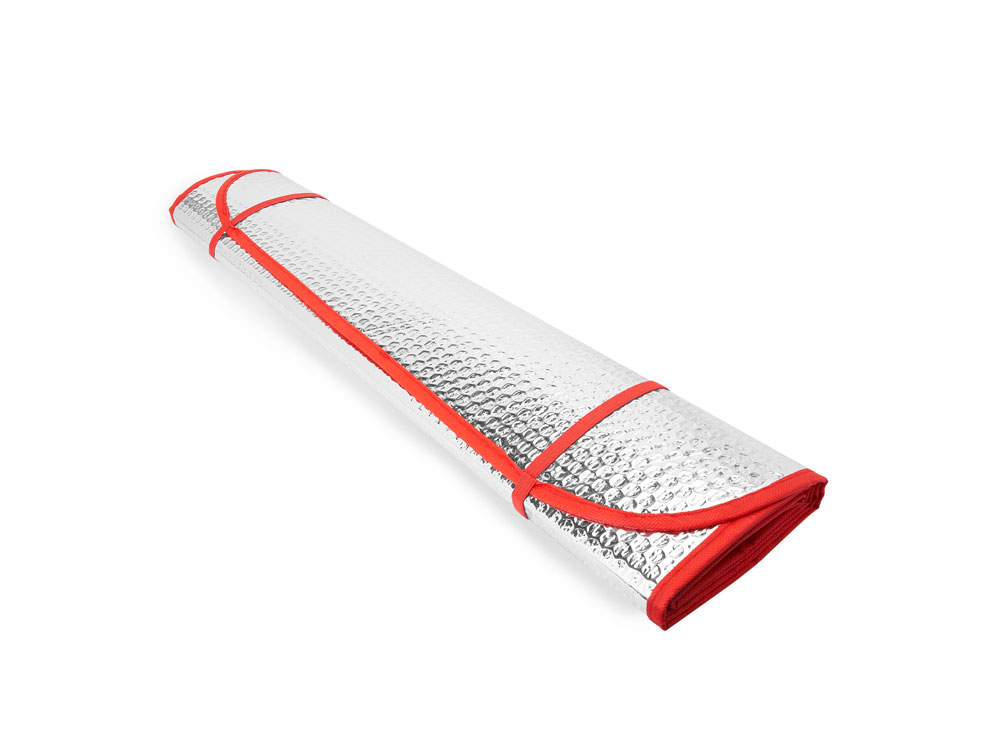 Автомобильный солнцезащитный козырек KINI, серебристый/красный-3