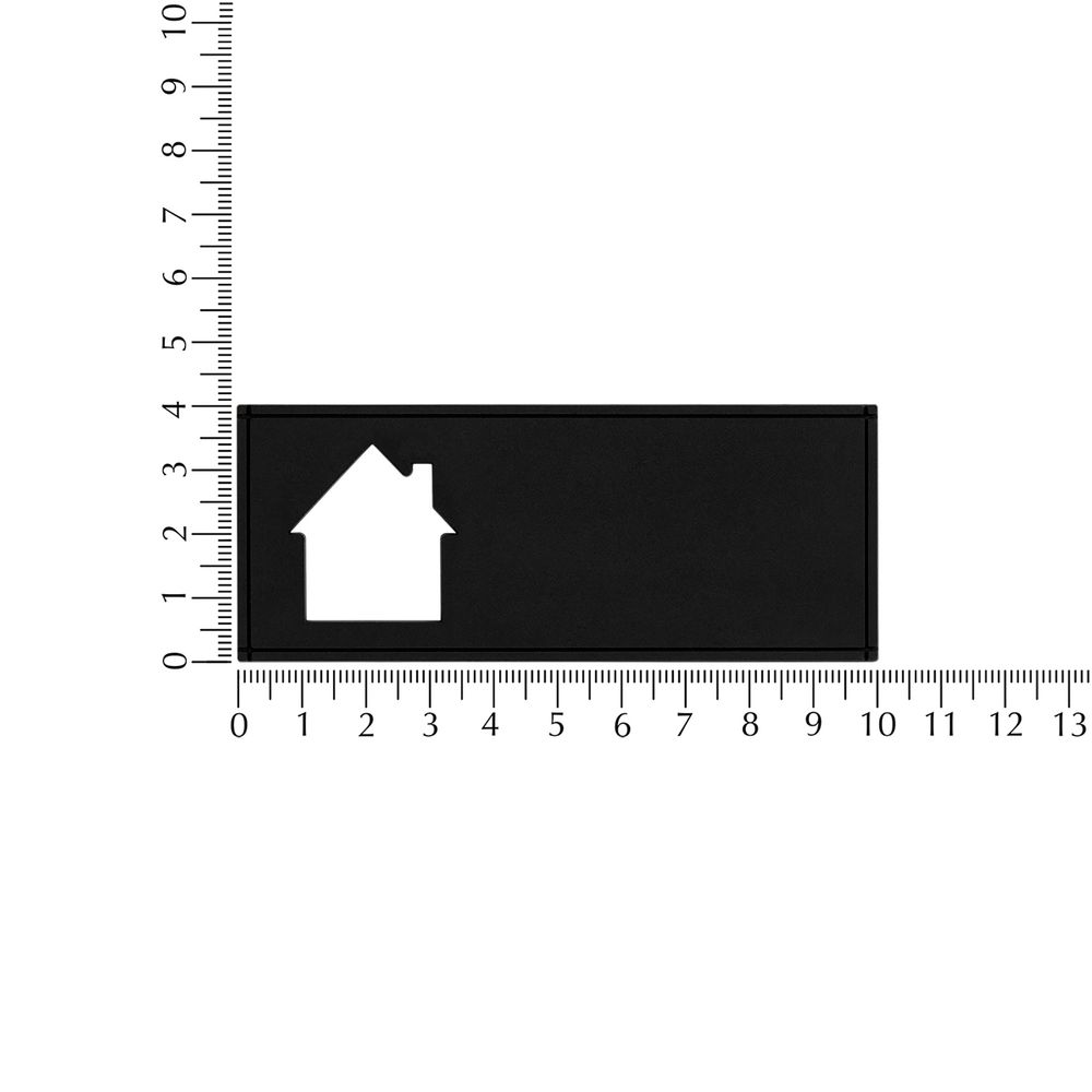 Лейбл из ПВХ с вырубкой «Дом», черный-2