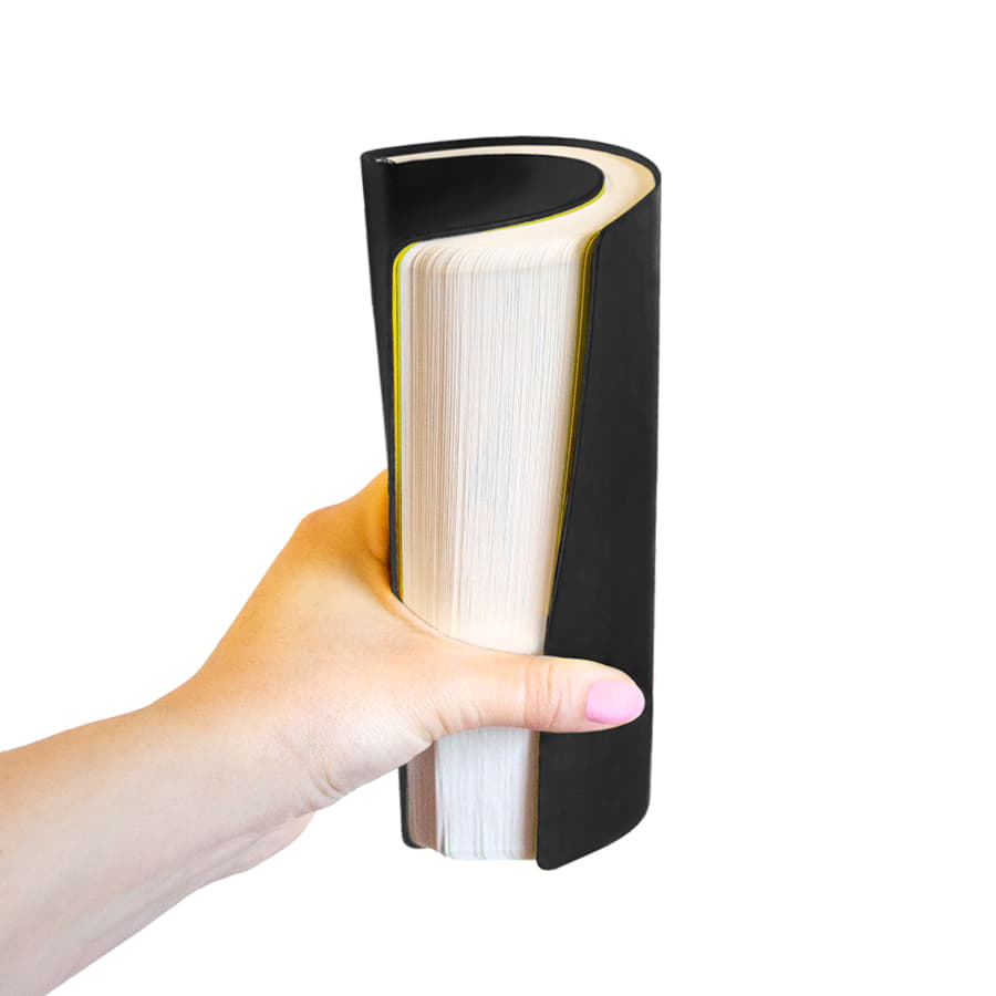 Бизнес-блокнот FUNKY, 130*210 мм, черный, желтый форзац, мягкая обложка, в линейку, черный, желтый-5