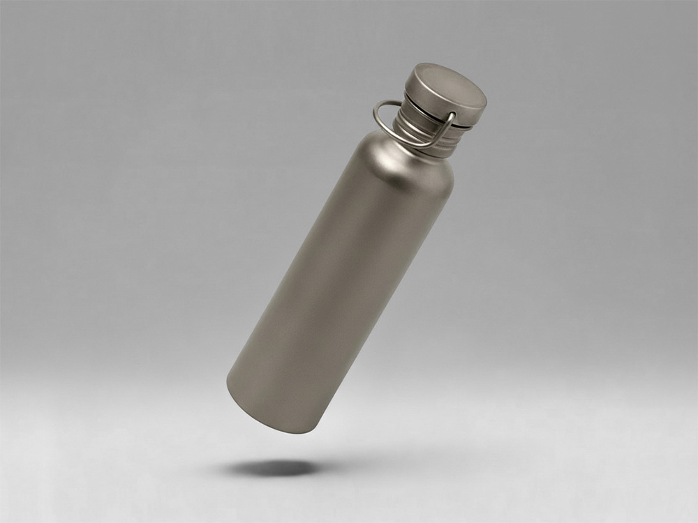 Бутылка для воды из титана Titan, 750ml, темно-серый-0
