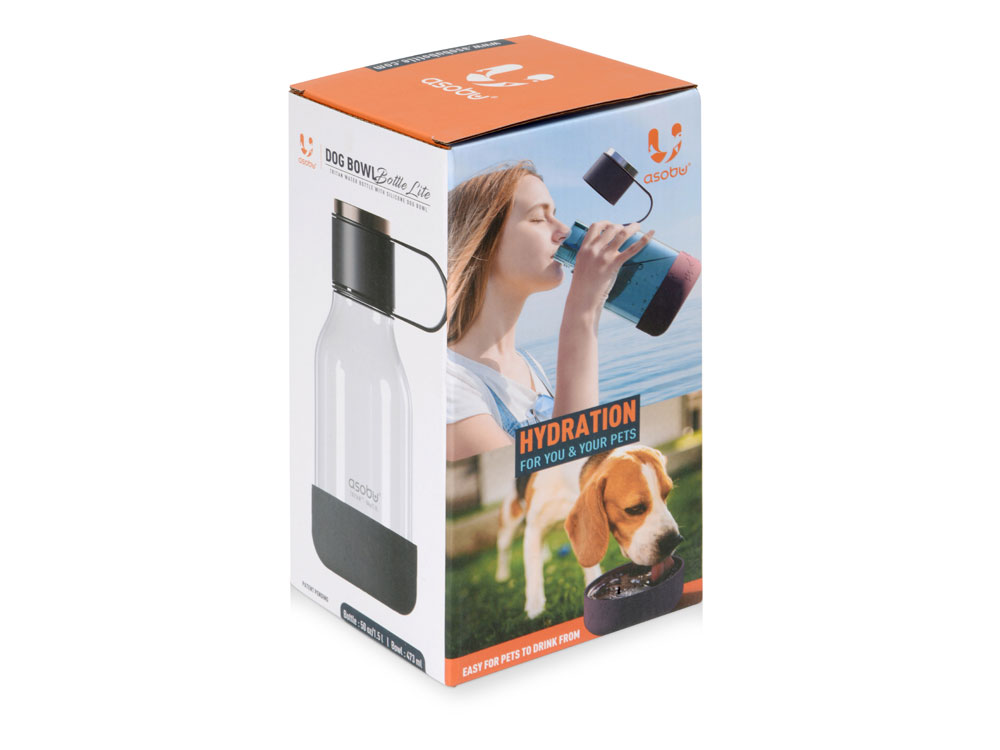 Бутылка для воды 2-в-1 Dog Bowl Bottle со съемной миской для питомцев, 1500 мл, черный-9