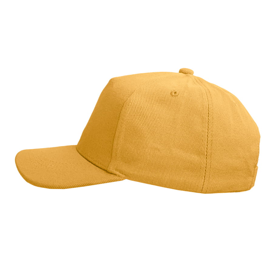 Бейсболка BOSTON, 5 клиньев, металлическая застежка, желтый-3