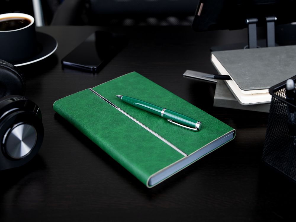 Ручка шариковая Letra Chrome, глянцевая, черная-3