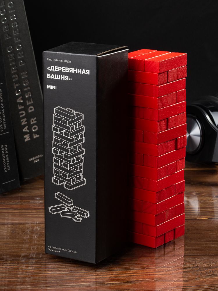 Игра «Деревянная башня мини», красная-5