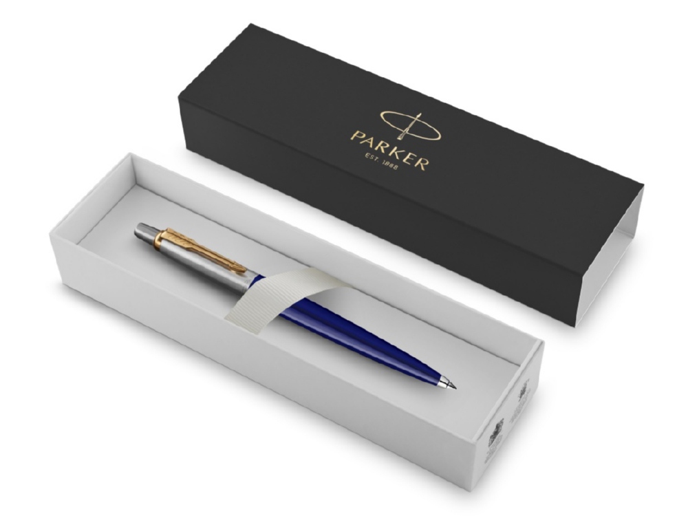 Шариковая ручка Parker Jotter K160, цвет: Blue/GT, стержень: M, цвет чернил: blue, в подарочной упаковке.-1
