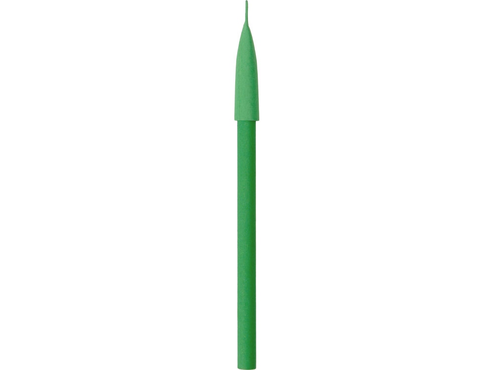 Ручка картонная с колпачком Recycled, зеленый классик-4