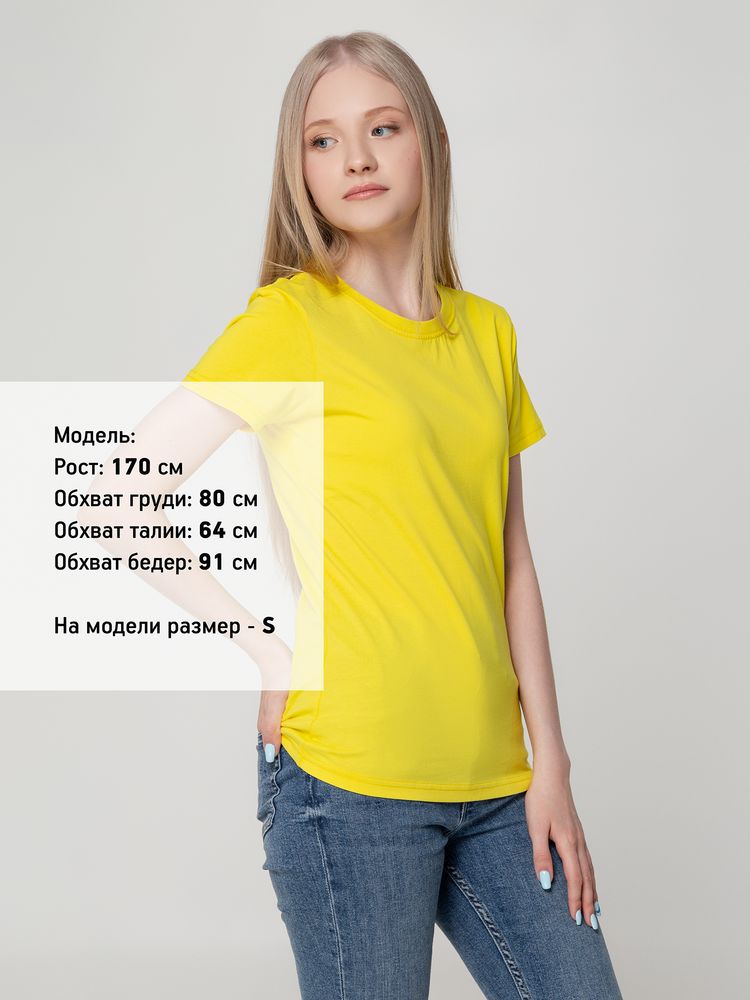 Футболка женская T-bolka Lady, желтая-4