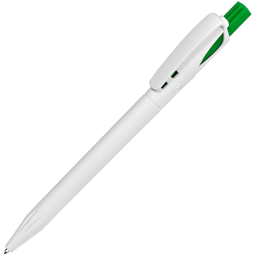 Ручка шариковая TWIN WHITE, белый, ярко-зеленый-0