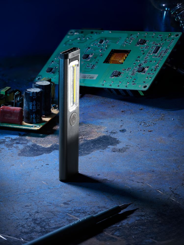 Фонарик-факел аккумуляторный Wallis, ver.2, черный-3