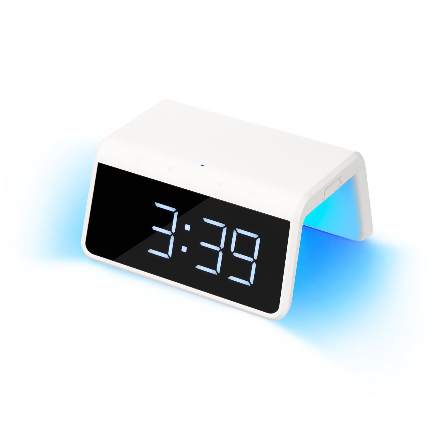 Зарядная станция с часами 15W Flame, белая-0