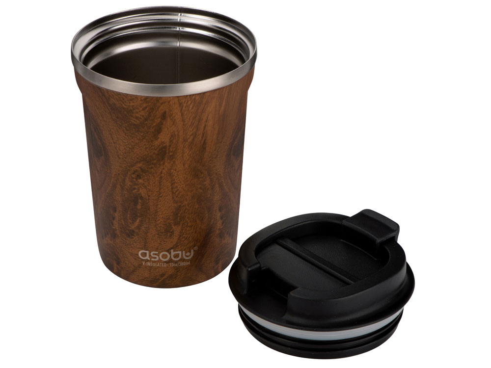 Термокружка CAFe COMPACT, 380 мл, wood-2