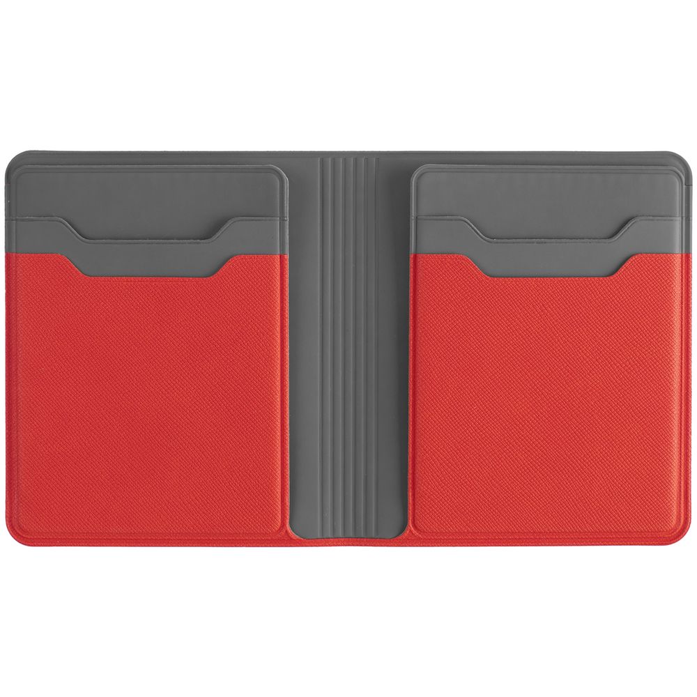 Картхолдер с отделением для купюр Dual, красный-0