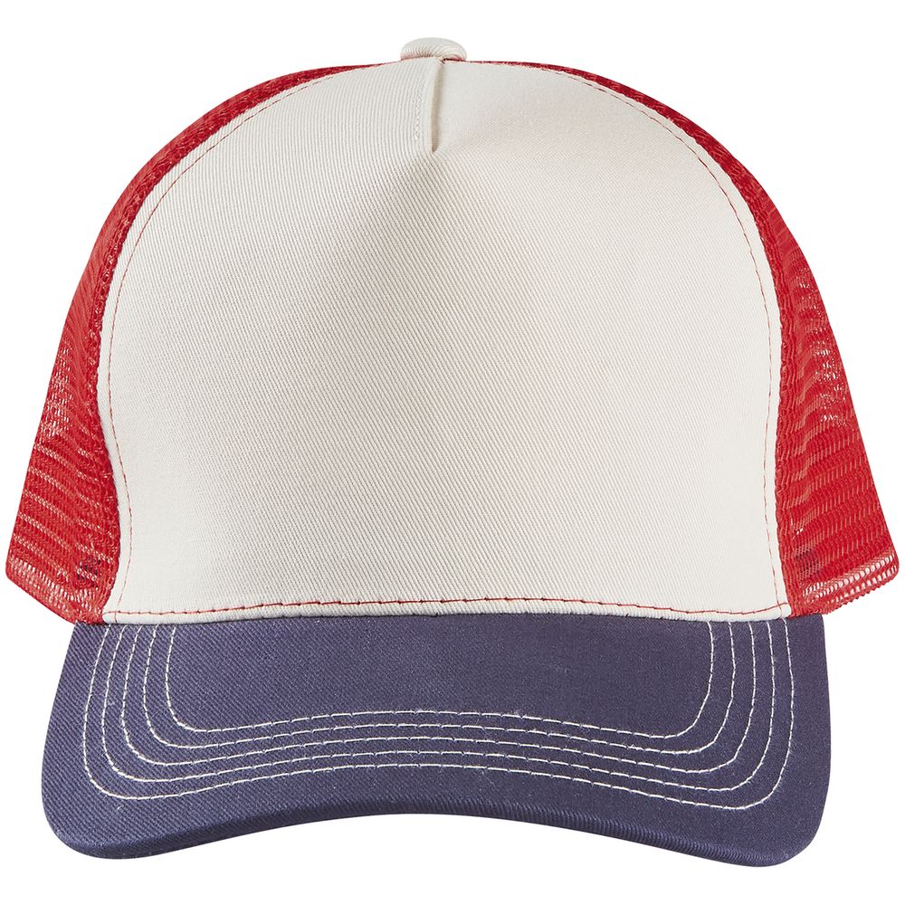 Бейсболка Blink, молочная с красным-1