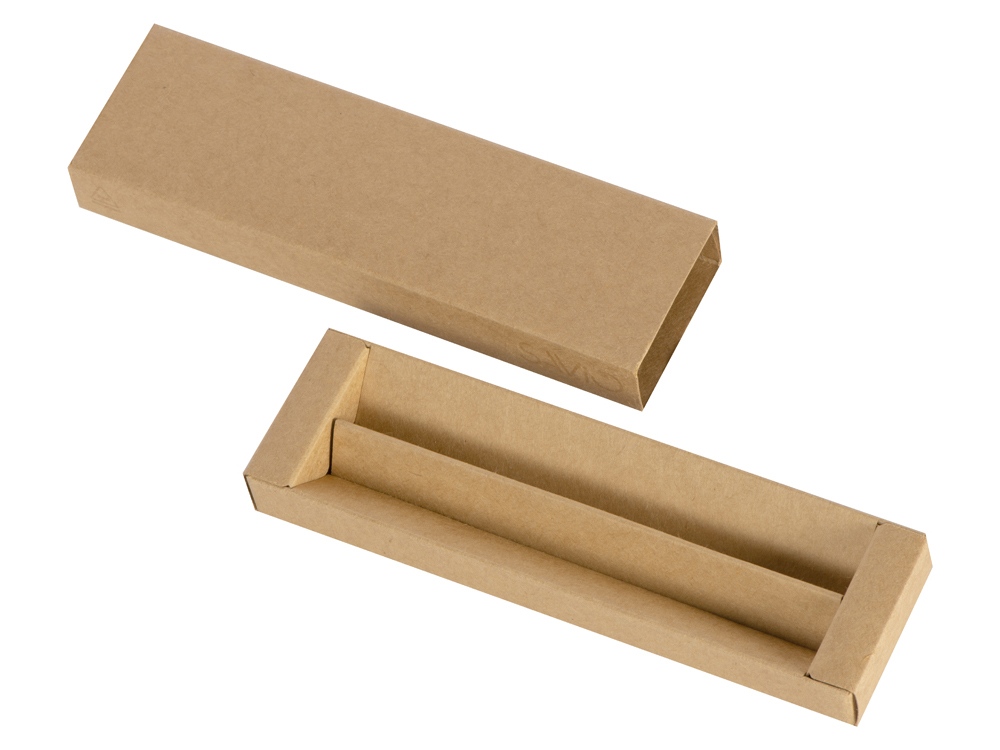 Футляр для 2 ручек из переработанного картона Recycard, натуральный-3