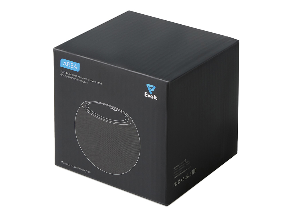 Портативная колонка с беспроводной зарядкой Ареа, 5 Вт-9