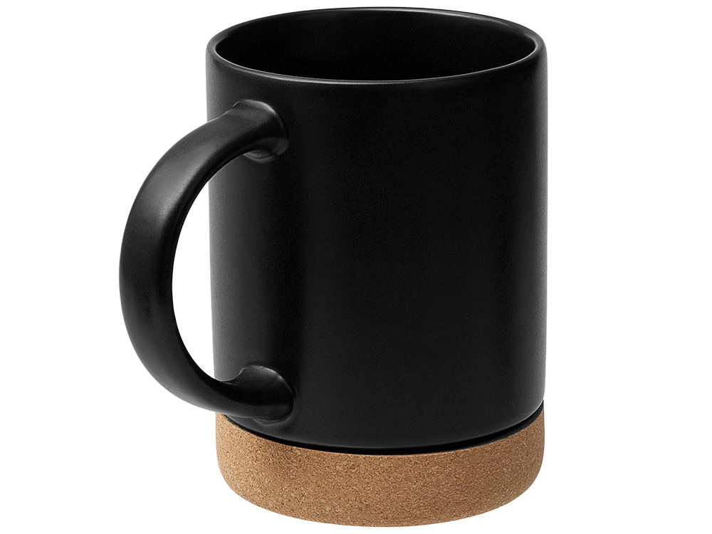 Кружка 450 мл с пробковым дном Корк & Бон, черный-1