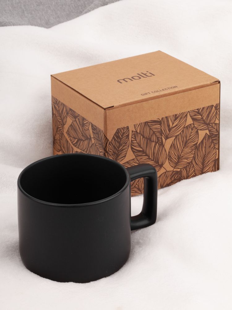 Чашка Jumbo в коробке матовая, черная-2