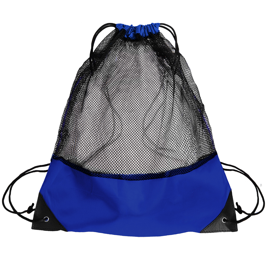 Рюкзак мешок с укреплёнными уголками Mesh, синий, 35*41 см, полиэстер 210D, синий-0