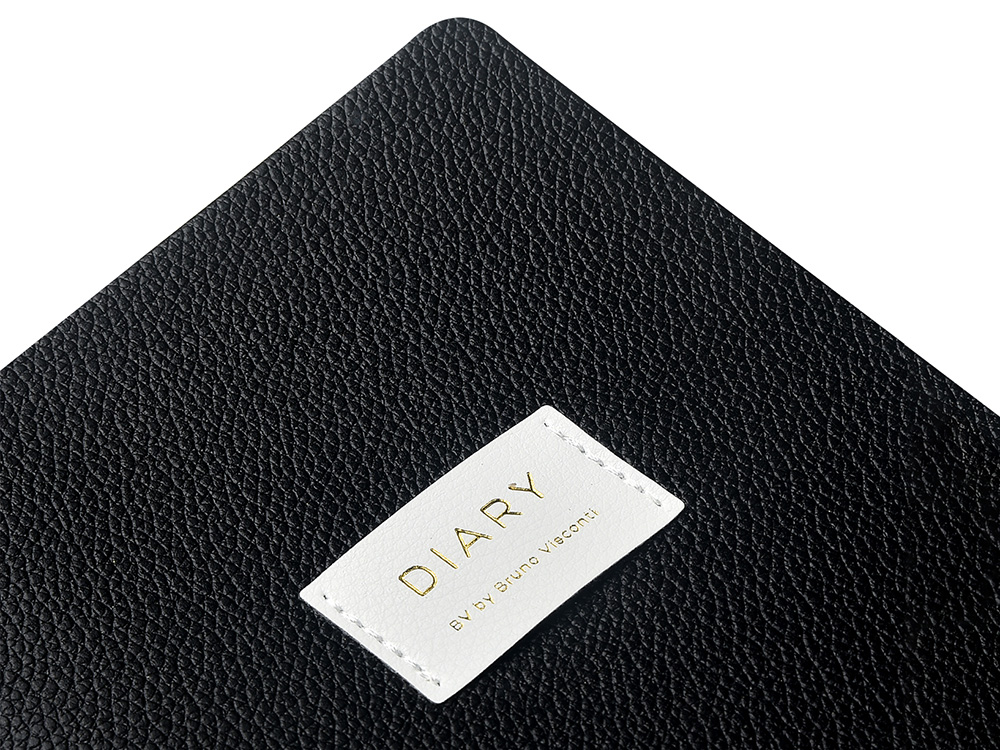 Ежедневник недатированный А5 Black с нашивкой, черный-2