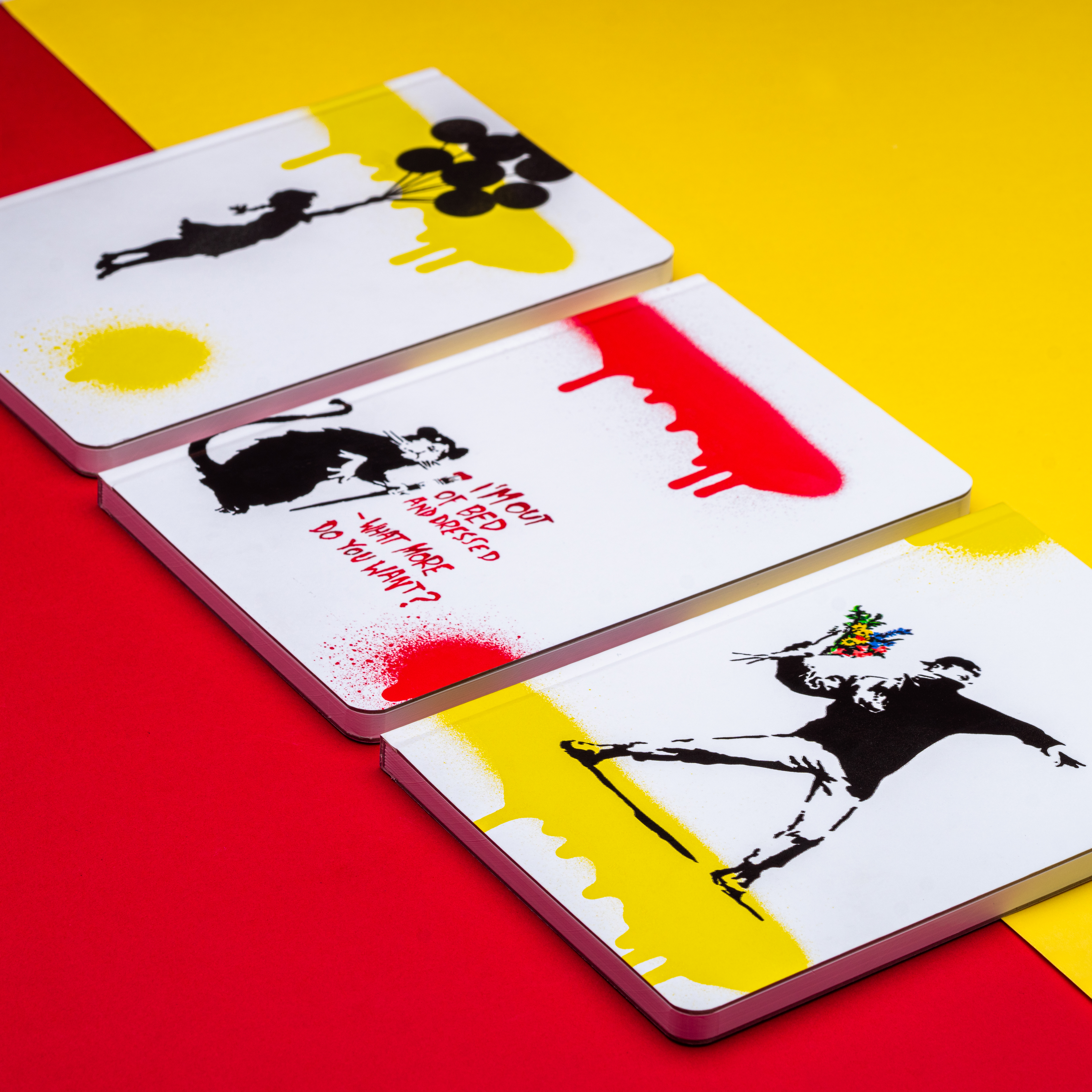 Тетрадь Pininfarina Stone Paper Banksy Метатель цветов 14х21см каменная бумага, 64 листа, линованная-8