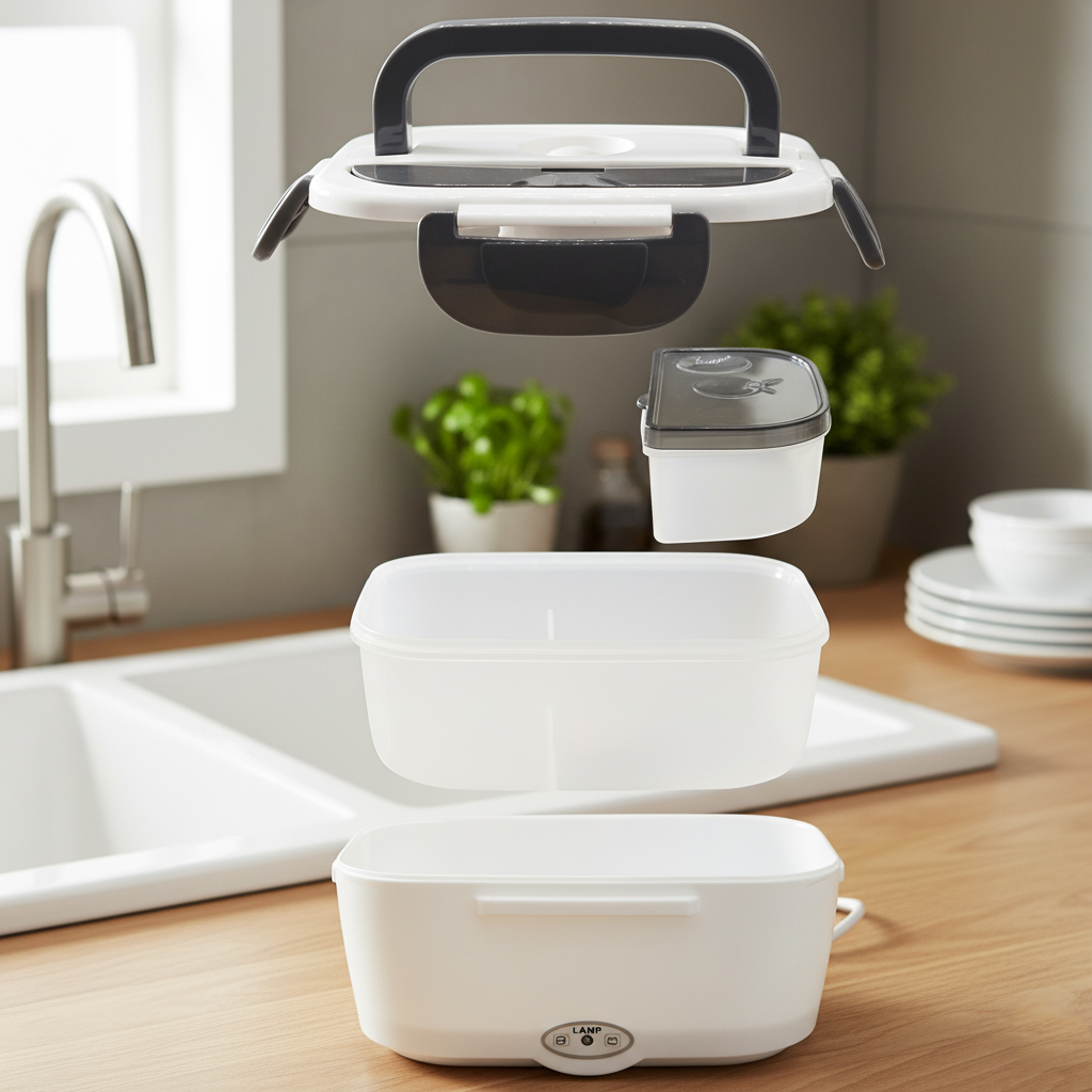 Ланчбокс с подогревом Yummybox, Серый-4