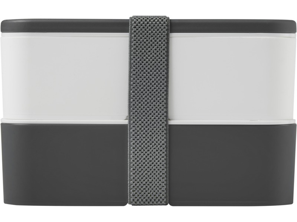 Двухслойный ланчбокс MIYO, серый/белый-1