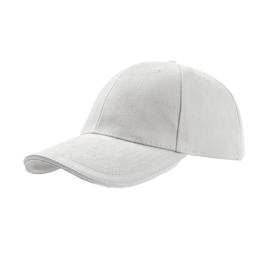 Бейсболка LIBERTY SANDWICH, 6 клиньев, сэндвич, металлическая застежка, белый-0