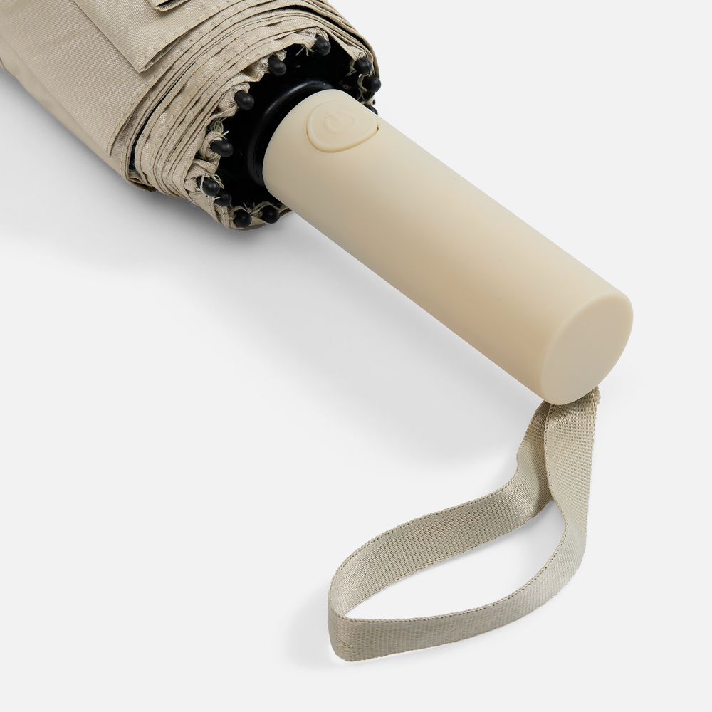 Зонт складной с УФ-защитой Ribstar, бежевый-3