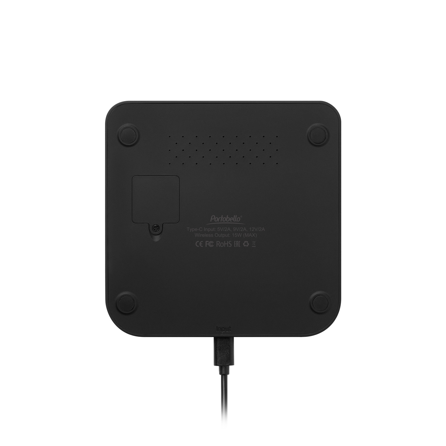 Зарядная станция с часами 15W Rigel, черная-3