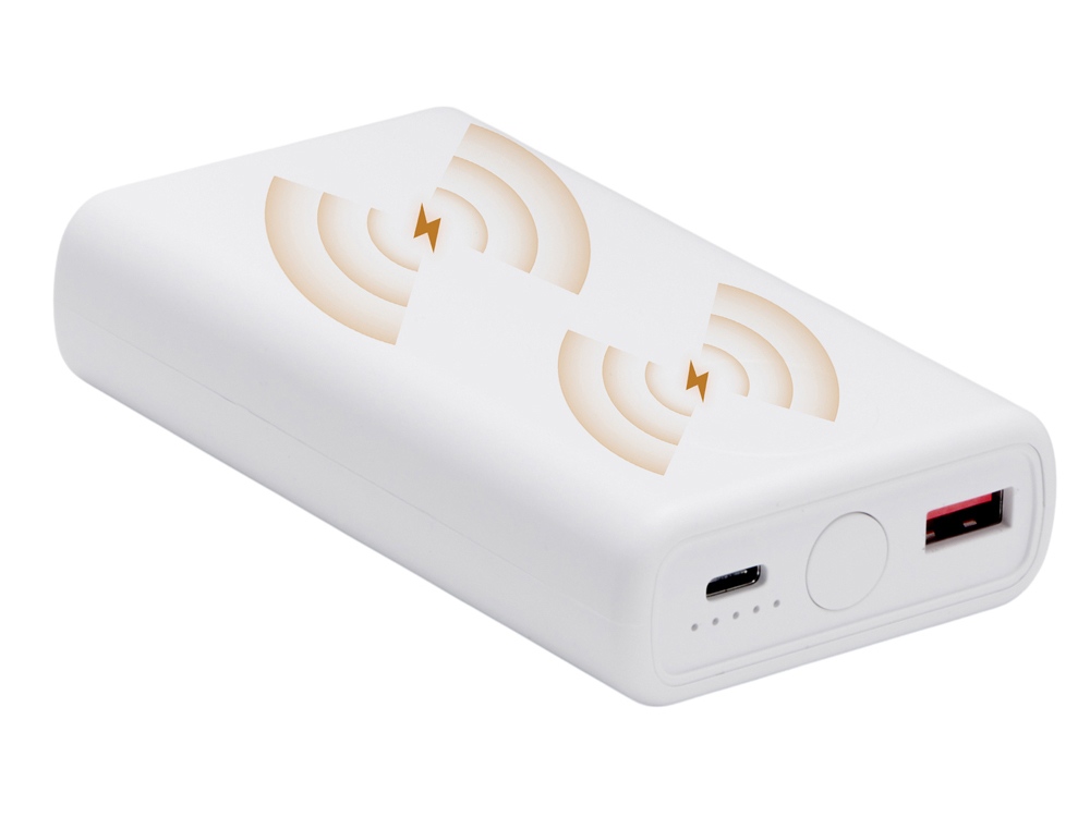 Внешний беспроводной аккумулятор 2-в-1 с функцией зарядки Apple Watch, QC/PD AtomIQ, 10000 мАч, белый-3