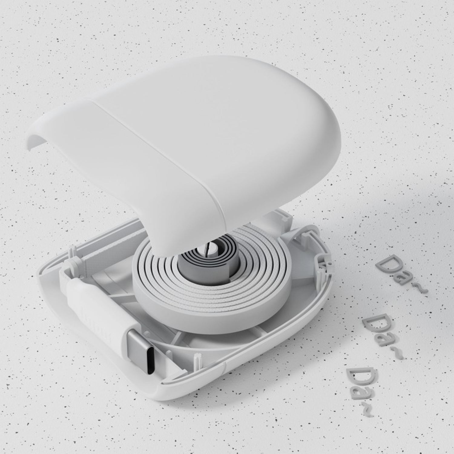 Кабель Xoopar ICE-R с ретрактором 2 в 1, разъёмы USB-C и Lightning, 60 Вт, белый-4