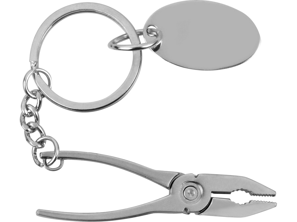 Брелок с шильдом Пассатижи, серебристый-1