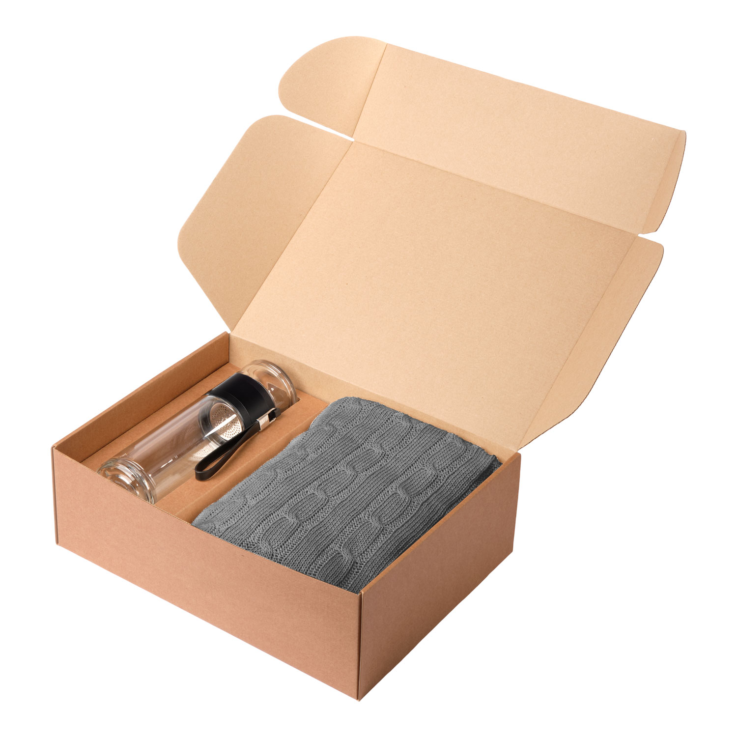 Подарочный набор Terso, Fado, серый (плед, термобутылка)-2