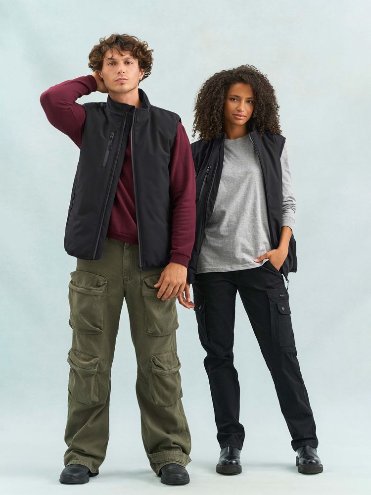 Жилет софтшелл унисекс Falcon BW, темный хаки-6