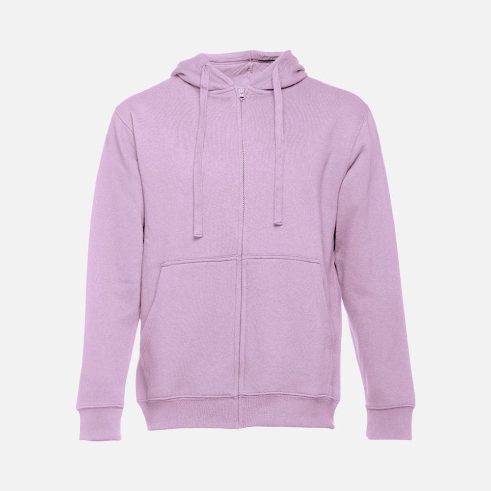 Толстовка мужская на молнии с капюшоном Amsterdam, сиреневая-0