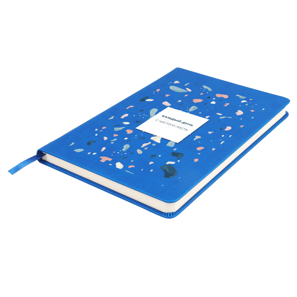 Ежедневник A5 недатированный Classique в твёрдом переплёте, Синий-3