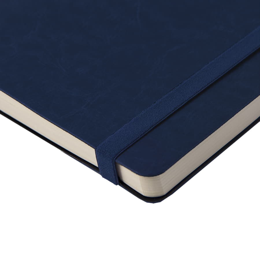 Ежедневник недатированный Boomer, А5,  темно-синий, кремовый блок в линейку, без обреза, темно-синий-6